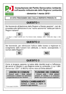 Quesiti consultazione sulle autonomie locali