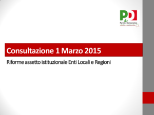 Slide consultazione sulle autonomie locali